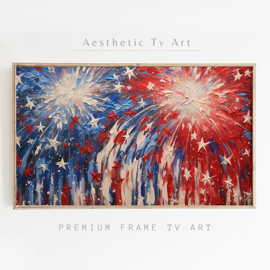 4th of July Abstract Frame TV Art