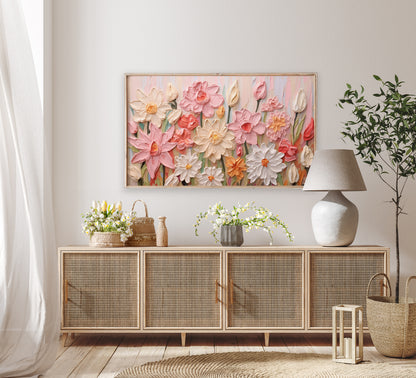 Abstract Wildflowers Frame TV Art